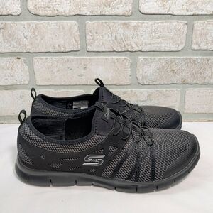 Skechers Gratis Comfort Sneakers Size 10 Black Lightweight Casual Walking Shoes